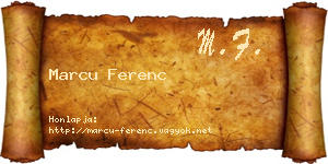 Marcu Ferenc névjegykártya